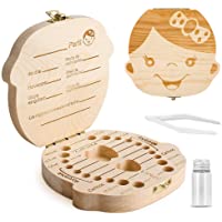 Caja para guardar dientes para niños y niñas- Regalo para niños en madera de souvenir- Acumulación de dientes (Niña)